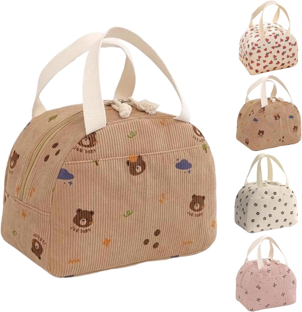 Stijlvolle en Isolerende Lunchtas voor Dames en Heren met Voorvak, Grote Capaciteit, Herbruikbare Koeltas voor Werk, Picknick en Reizen