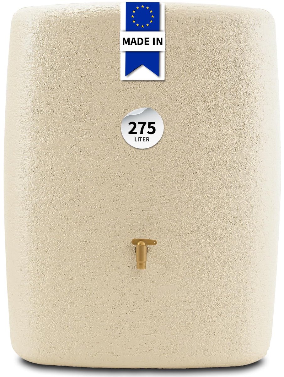 Famanu – Muurreservoir van 275 liter in zandbeige, ideaal voor wateropslag