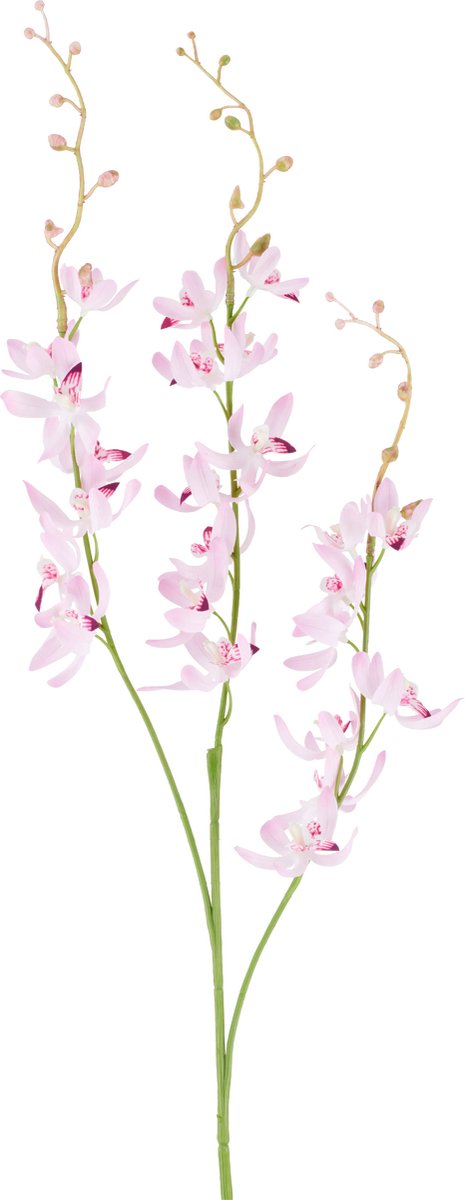 Easyplants | Kunstbloem Cymbidium 95 cm paars | Zijde | Nepbloemen | paars | Onderhoudsvrij | Kant-en-klaar