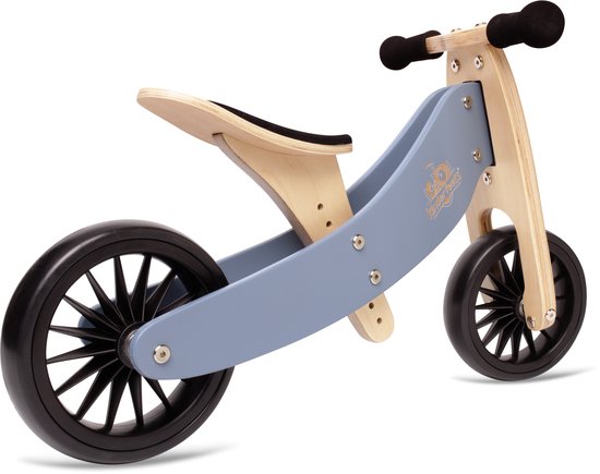 Kinderfeets 2-in-1 houten loopfiets & driewieler Tiny Tot Plus - Slate Blue — afbeelding 5
