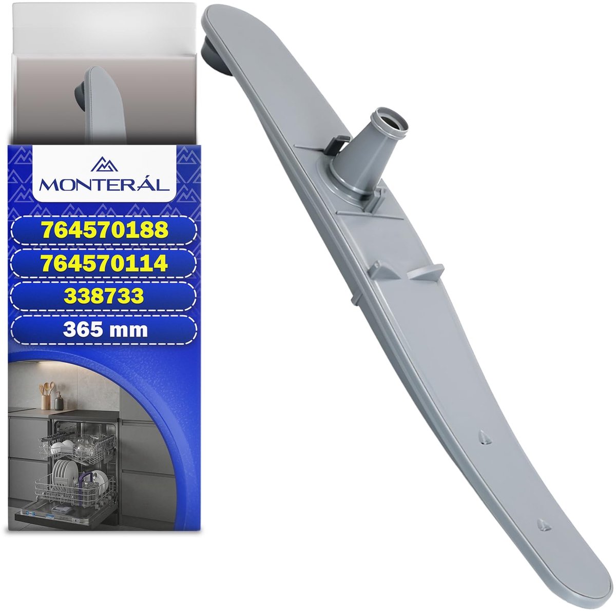 Bottom Water Spray Arm for Dishwasher 365 mm with Original Code 764570114 764570188 for Smeg for Teka 338733 for - ShopVlot