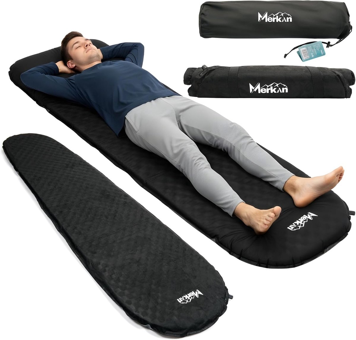 Zelfopblazende Slaapmat - Groen - 5 cm - Comfortabele Campingmat voor Outdoor en Reizen