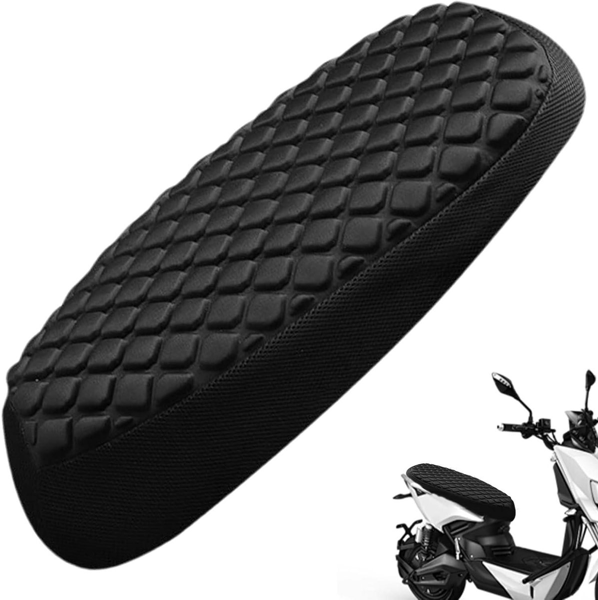 Motorfiets Zitkussen - Comfort Zadel - Comfortabel Rijden - Honingraatstructuur - Universele Pasvorm - Zwart