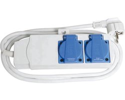 Wasmachine/droger stekkerdoos 2-voudig - 3x1.5mm - 1.5 meter