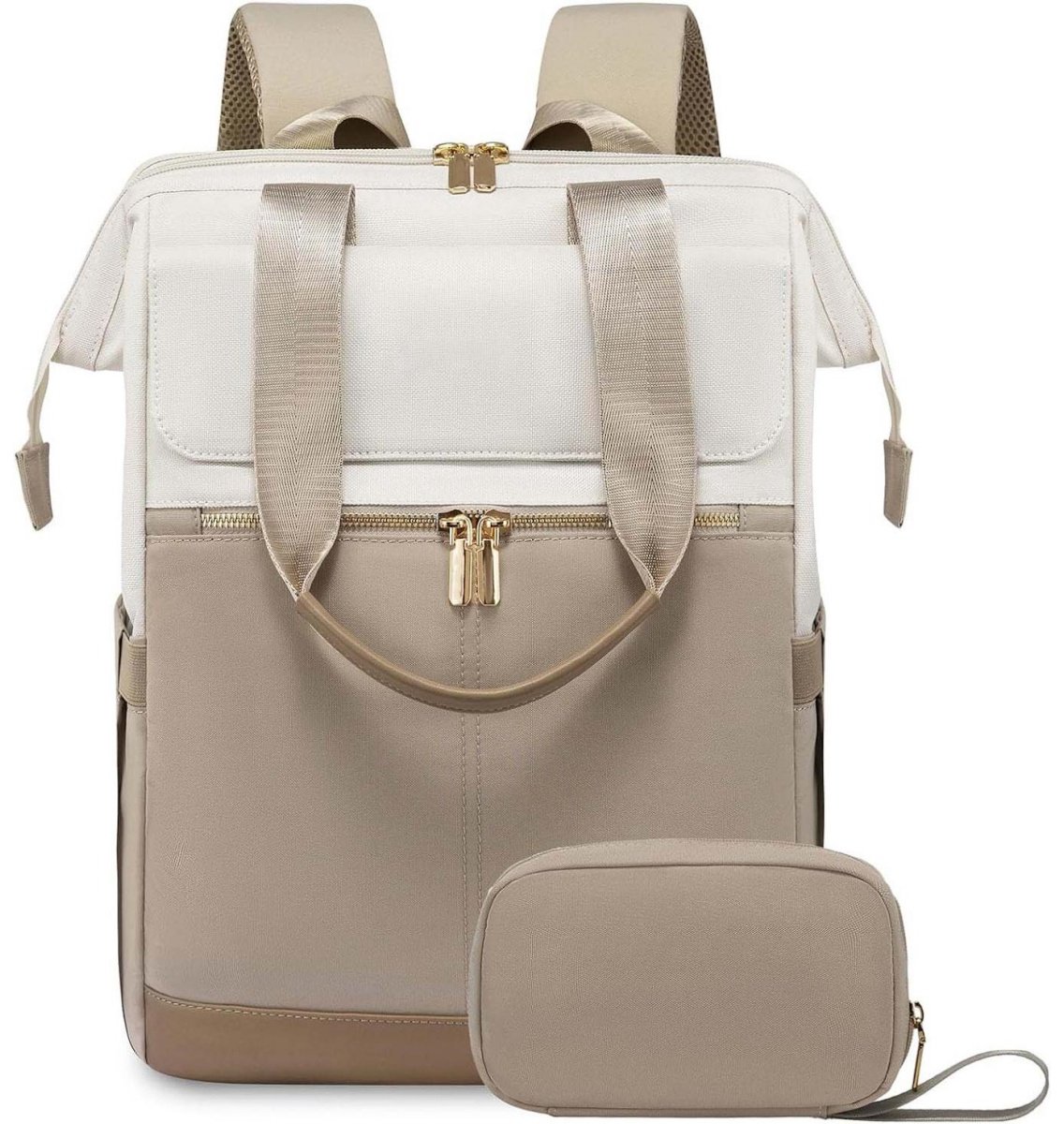 GELLDG Rugzak voor dames – Waterdichte laptop-/schoolrugzak – Elegant 2-in-1 ontwerp (rugzak & handtas) – 17,3 inch – Tas geschikt voor werk, onderwijs of reizen – Geschikt voor studie en werk