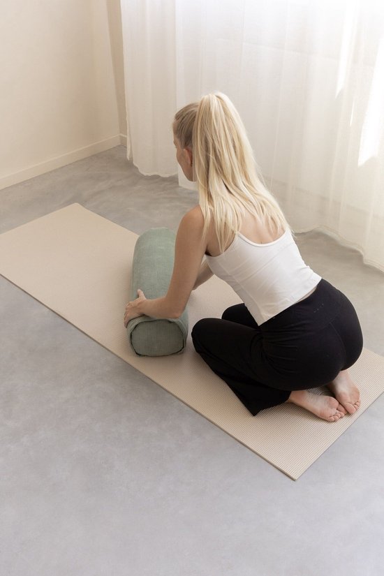 Yoga bolster eco rib asgroen rond - Lotus van Lotus — afbeelding 5