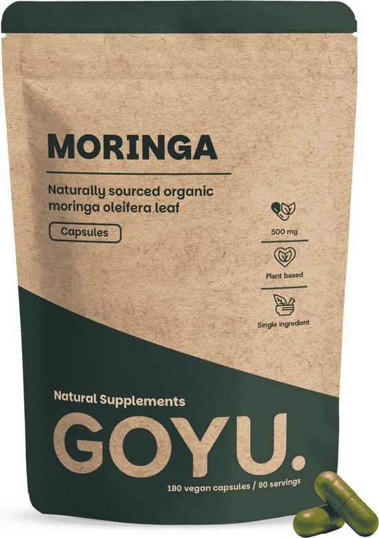 GOYU® - Moringa Capsules 500 mg Biologisch Voordeelverpakking 180