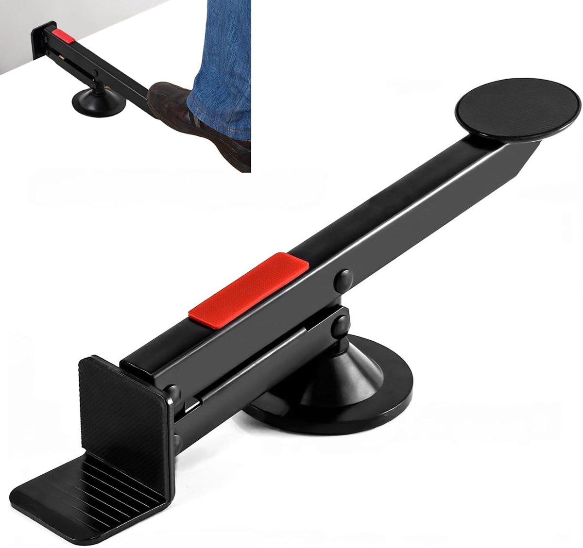 Deur Lifter - Kastlift Deurinstallatiehulp - Deuren Monteren - 360 Graden Draaibaar - 60 mm Hefhoogte - Zwart