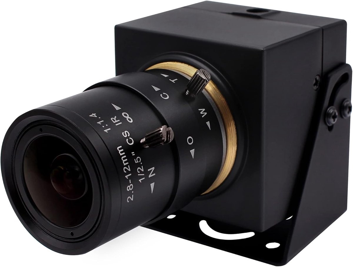 SnelShoppen - 1080p USB Camera met Optische Zoomlens, 2,8-12mm Webcam, Handmatige Focus, Ideaal voor Streaming, Vergaderingen en Videobellen