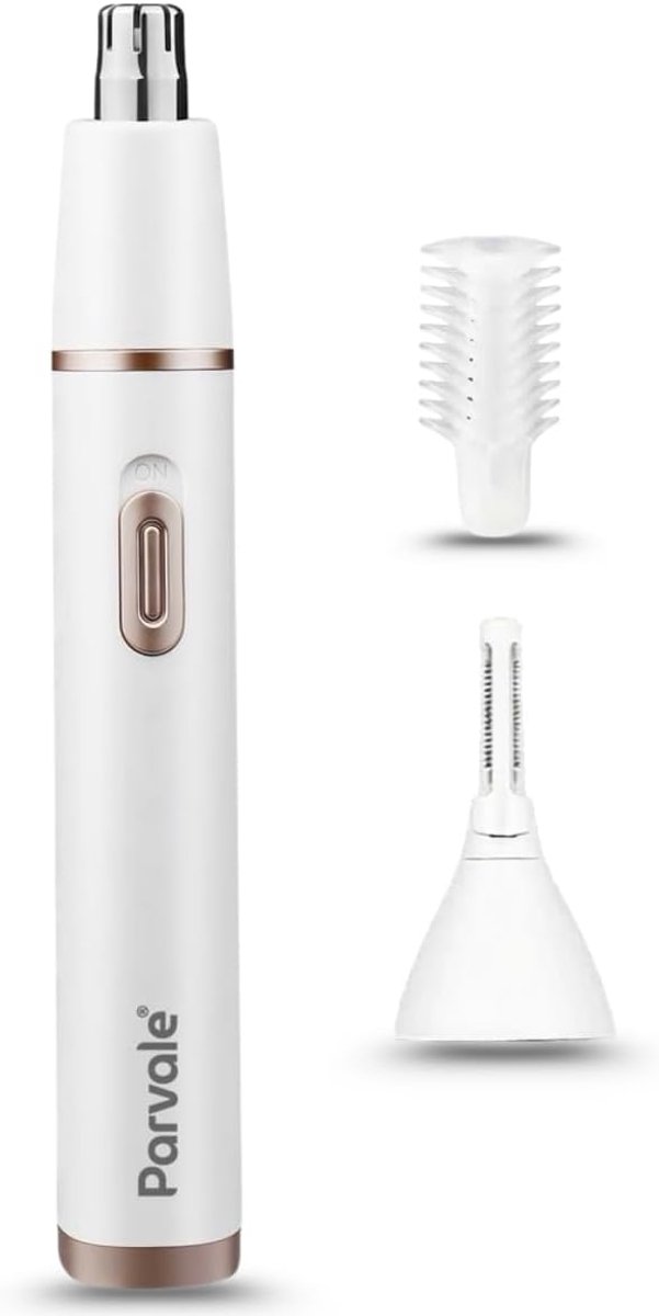 SnelShoppen - 2-in-1 Neus- en Wenkbrauwtrimmer, Oplaadbaar USB, Compact, Wit, Pijnloos en Comfortabel voor Thuisgebruik