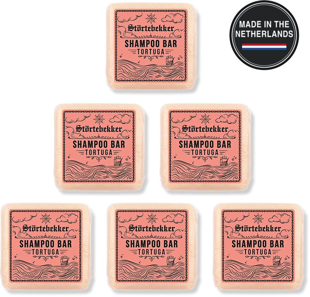 Störtebekker® Premium Shampoo Bar Tortuga - Kruidige, frisse geur - Vaste shampoo voor mannen en vrouwen - 3-in-1 douchezeep voor mannen voor haar, hoofdhuid en baard - Hydraterende shampoo - veganistisch, handgemaakt - 100 g Solid Shampoo Bar