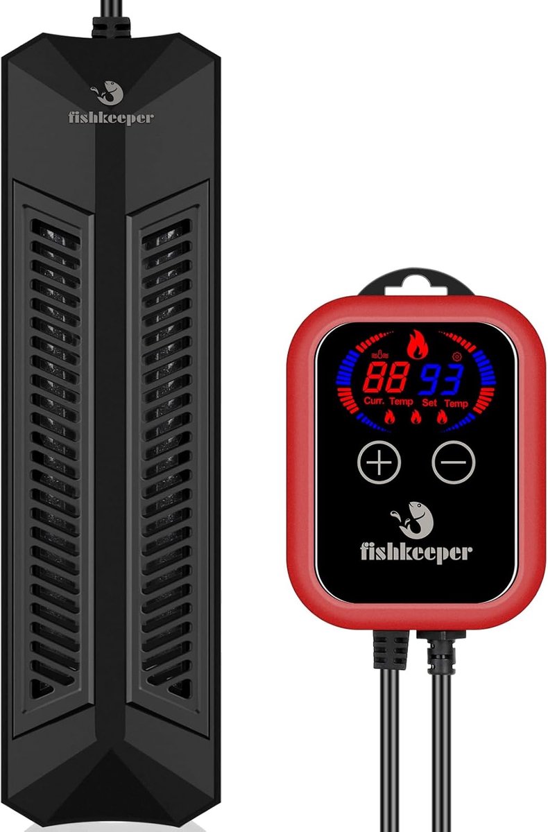 SnelShoppen - Aquariumverwarming Heater 1000W met LCD Display, Instelbare Temperatuur 15-34°C, Veiligheidsbescherming en Waterafsluiting voor 150-1000