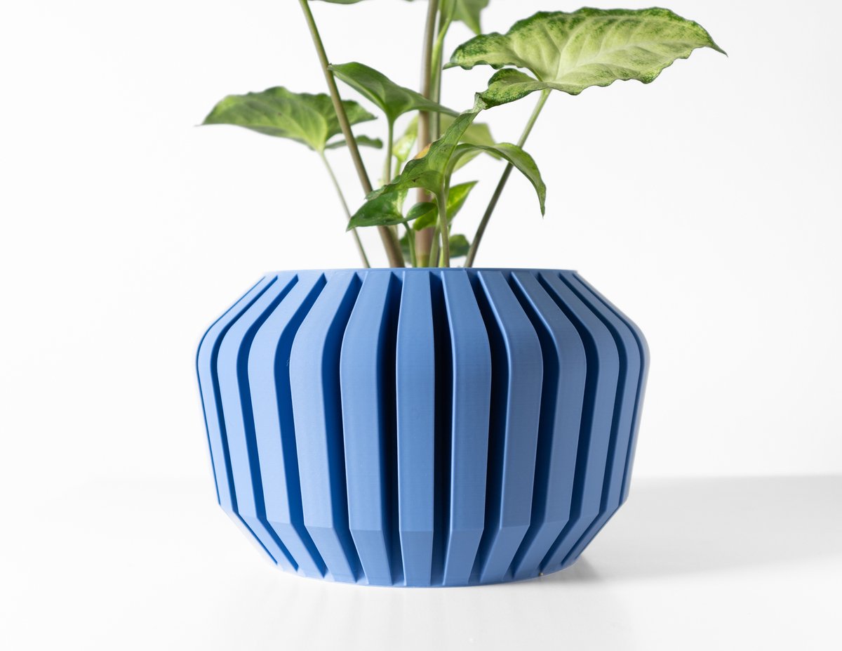 Skushy Vaki Bloempot - Moderne Designpot voor Kamerplanten - Sculpturale Plantenpot voor Woonkamer en Kantoor - Premium Woondecoratie