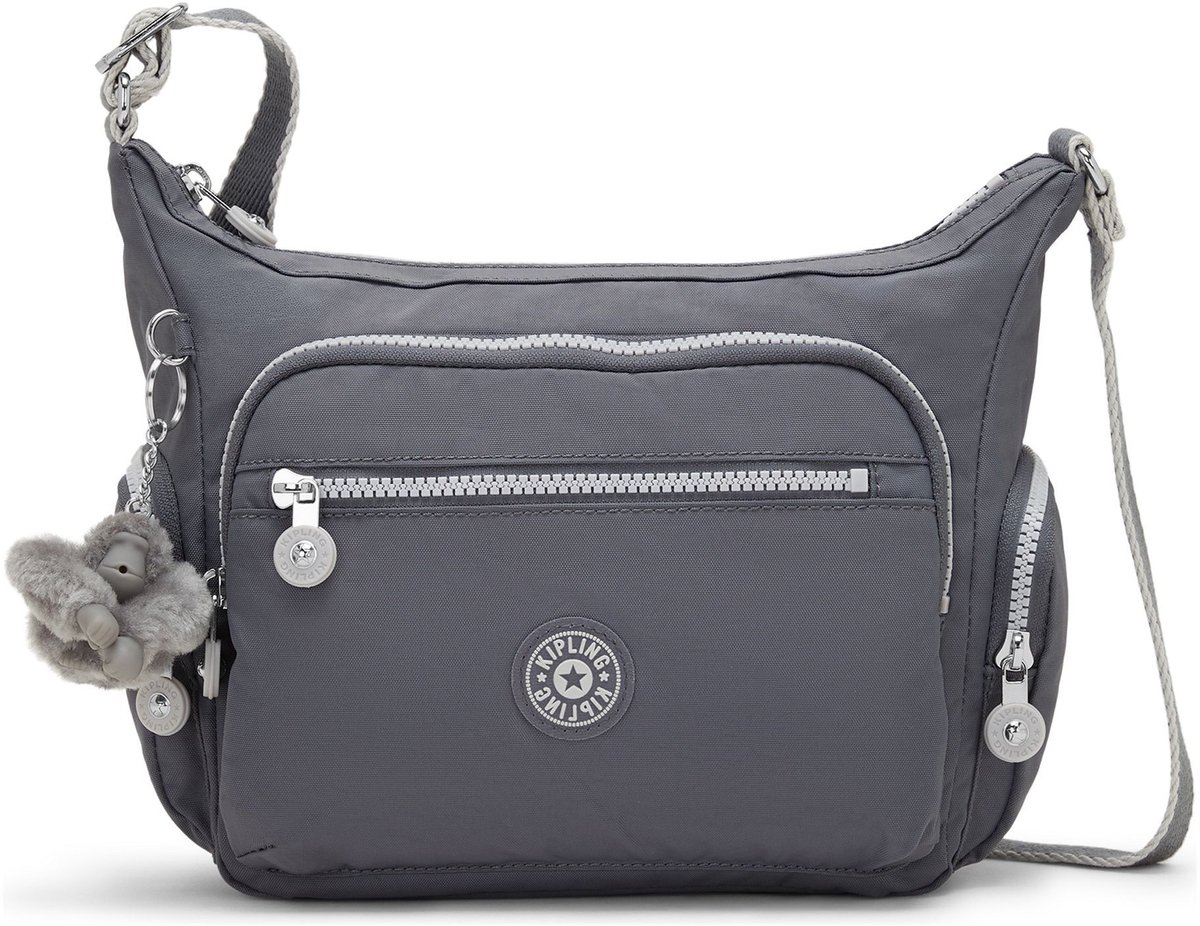 kipling schoudertas Gabbie Crossbody Moonlit Grey grijs