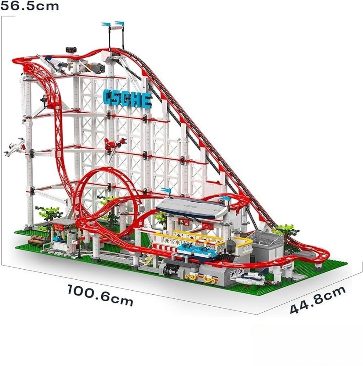 Mould King 11014 Achtbaan Mega bouwset | Kermis pretpark architecture ideas modelbouw | Technische creator classic speelgoed bouwpakketten voor volwassenen | Expert icons rollercoaster | Motor niet geschikt voor Lego technic | bouwdoos met 3646 bloks — afbeelding 3
