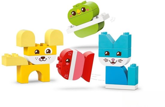 LEGO® DUPLO® Mijn Eerste 3-in-1 Creatieve Huisdieren - Dierenspeelgoed met 8 Bouwmogelijkheden - Kat, Muis, Hond, Konijn, Vogel en Vis - Cadeau voor Kinderen Vanaf 18 Maanden - 10477 van Merkloos — afbeelding 5
