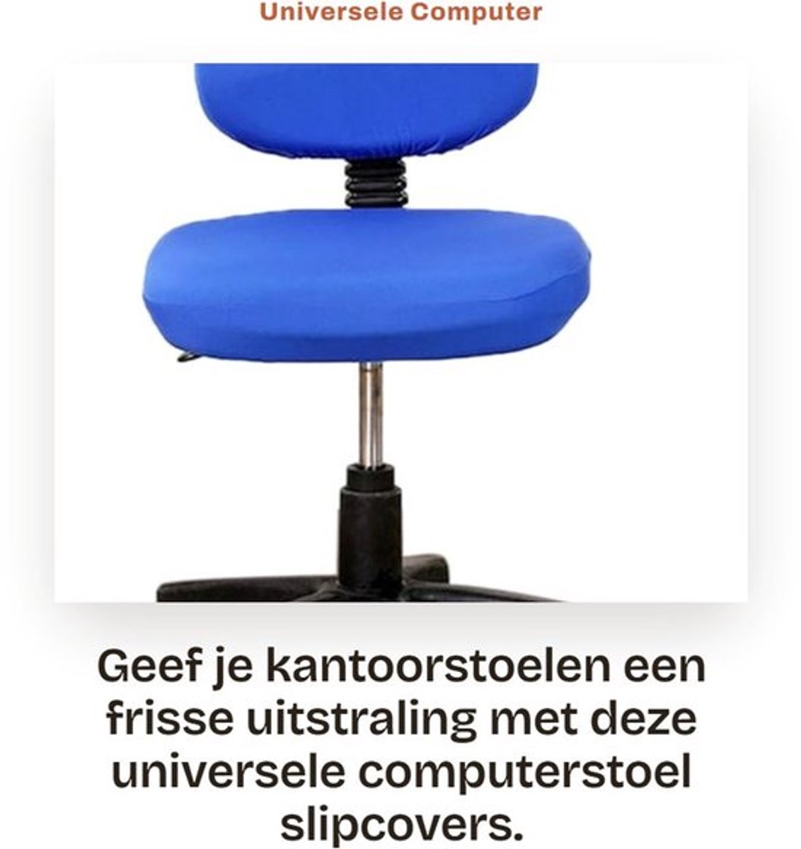 Stoelhoes Universeel - 2 Stuks - Beschermende Stretch - Verstelbaar - Geschikt voor Kantoorstoelen - Materiaal: 92% Polyester - Afmetingen: Rugleuning 37-50cm, Zitting 38-52cm - Stoelcover
