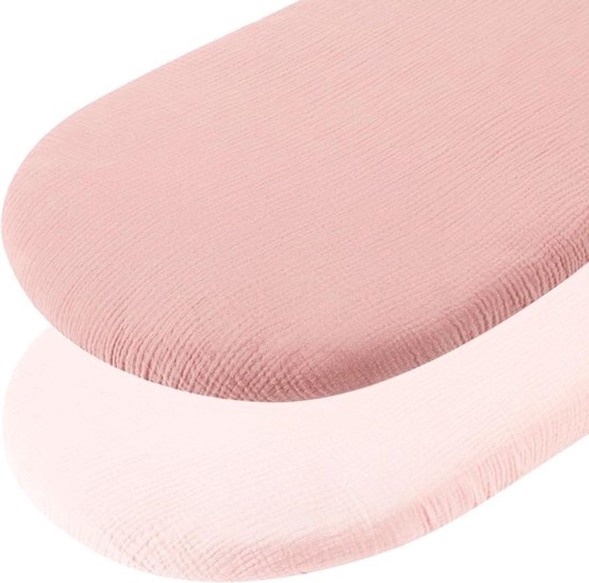 SnelShoppen - 70x35cm Fitted Sheet voor Kinderwagen, Pram, Bedje, Muslin Katoen, Ademend & Zacht, Universele Pasvorm, Baby Cot, Stroller Cover, Crib M