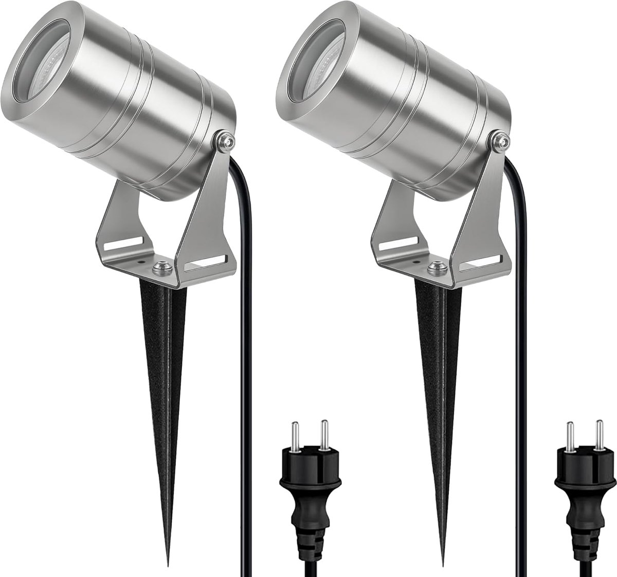 Tuinenverlichting LED 2-pack - RVS - IP65 waterdicht - Flexibele montageopties - SnelShoppen