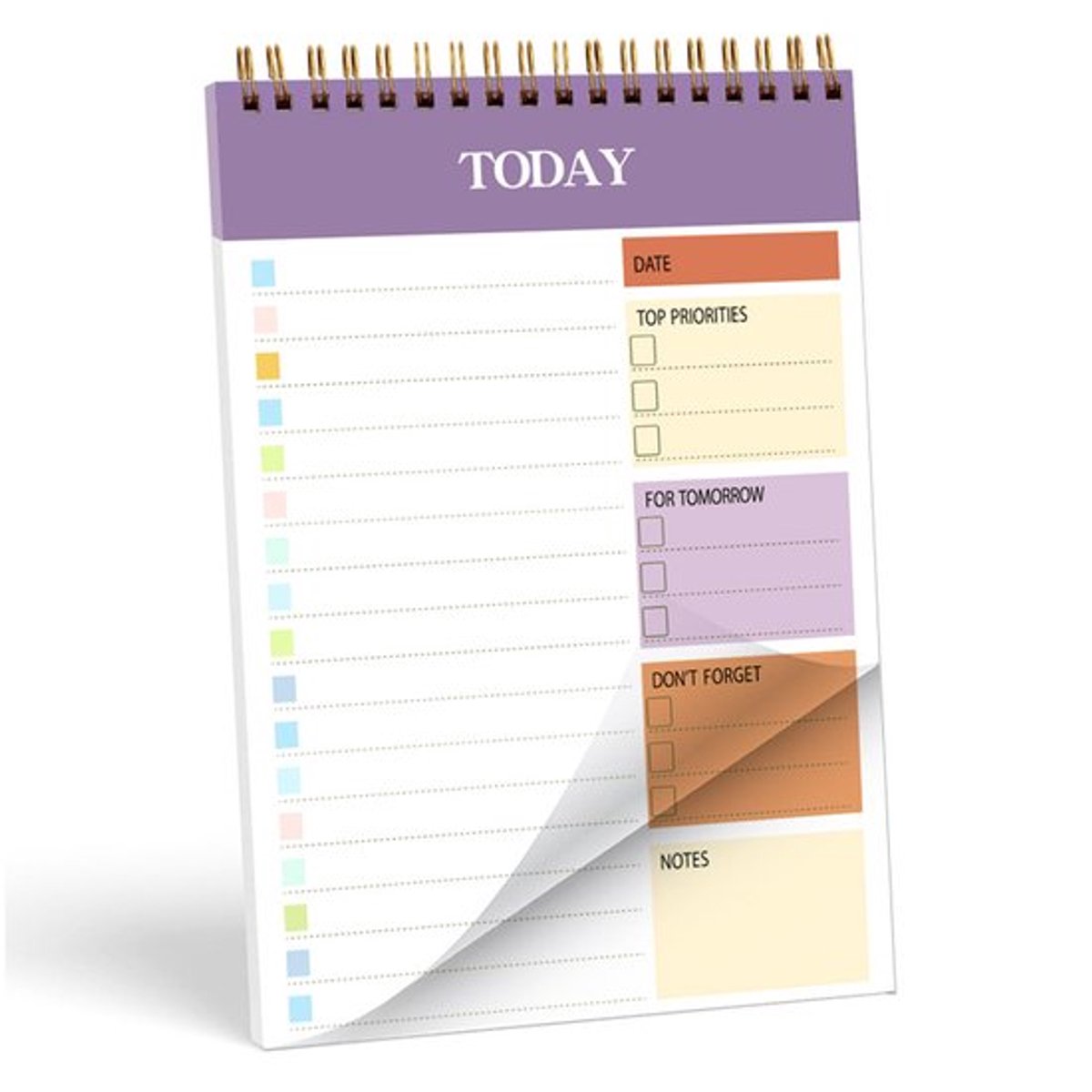 Dagplanner met spiraalbinding: minimalistische Instagram-stijl, bevordert zelfdiscipline en verbetert timemanagementvaardigheden | Compacte planner om efficiënt te plannen
