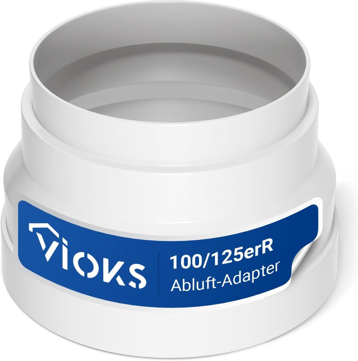 SnelShoppen - VIOKS Drain Hose Adapter 125 mm naar 100 mm - Hoogwaardige Plastic Reducer voor Afzuigkap en Airconditioning - Robuust en Duurzaam - Ide