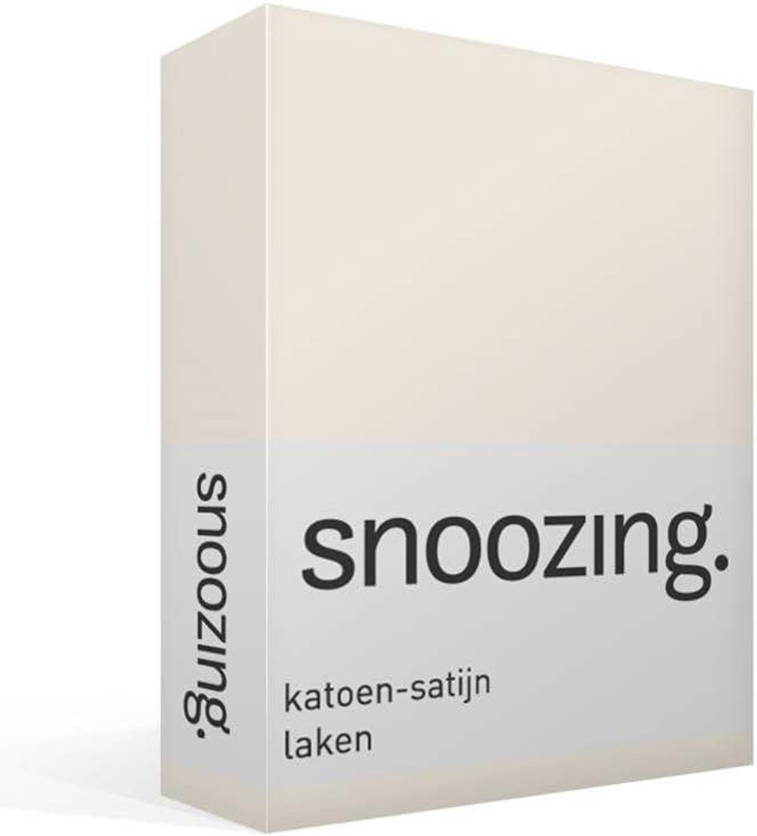 SnelShoppen - Luxe Satin Katoenen Dekbedovertrek - 240x260cm - Ivoren Kleur - Ademend en Zacht voor Slaapkamer - Perfect voor Feest en Dagelijks Gebru