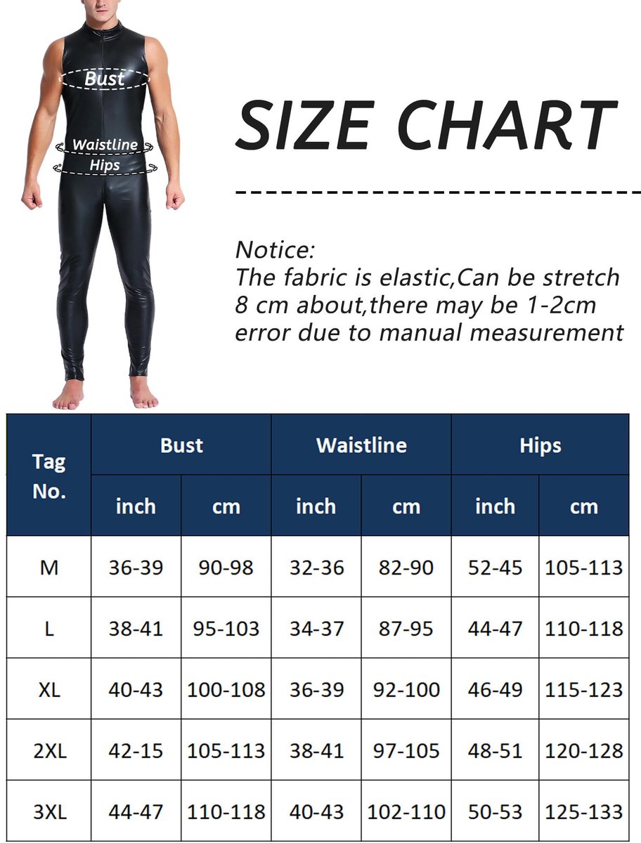 SnelShoppen - Jumpsuit voor Heren, Sexy Lakleer PVC Overall met Lange Ritssluiting, Eendelig Slim Fit Zwart 04 XL voor Feest en Verkleedpartijen