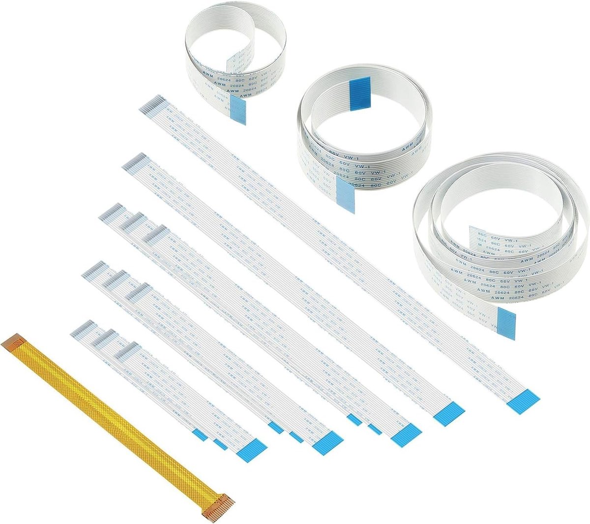 15-delige Flexibele Verlengkabel Kit voor Raspberry Pi Camera - Diverse Lengtes van 10 cm tot 100 cm, Ideaal voor Projecten en Fotografie