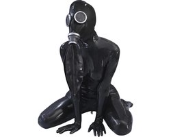 SnelShoppen - Latex Cosplay Gasmasker Volledig Gezicht Steampunk Masker voor Mannen en Vrouwen XL - Perfect voor Maskerade, Feest, Halloween, Clubwear