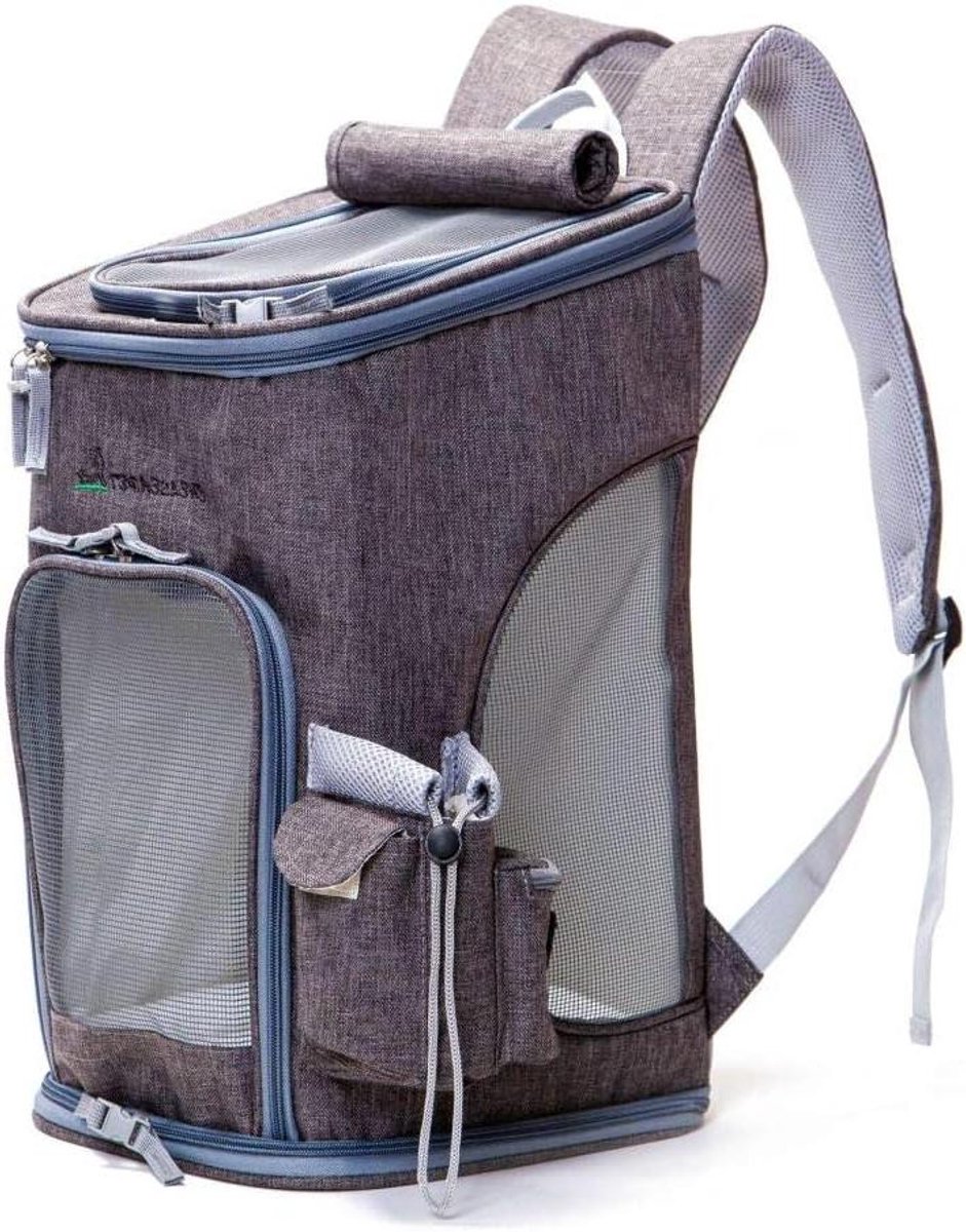 Huisdier Rugzak - Draagbare Tas - Avontuur met Huisdier - Opvouwbaar Ontwerp - 337 Liter - Donkergrijs
