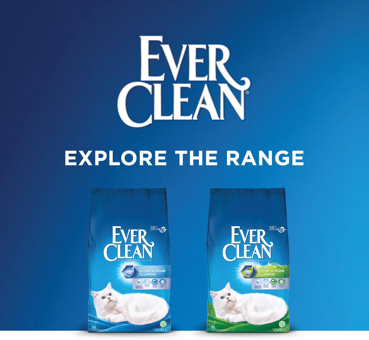 SnelShoppen - Ever Clean Klonteren Kattenbakvulling Extra Sterk Geurend 20L - Klontvormende Kattenbakvulling voor Optimale Geurcontrole en Hygiëne - I