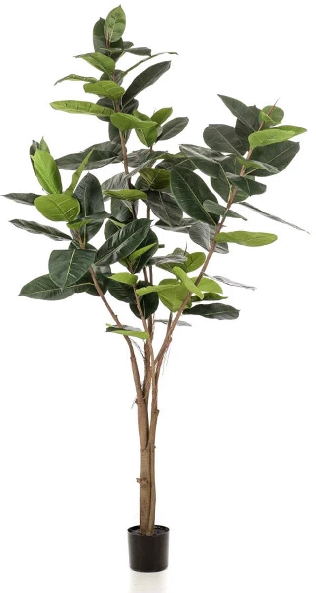 Emerald Kunstboom Ficus Elastica 210cm - Kunstplant voor binnen Groen