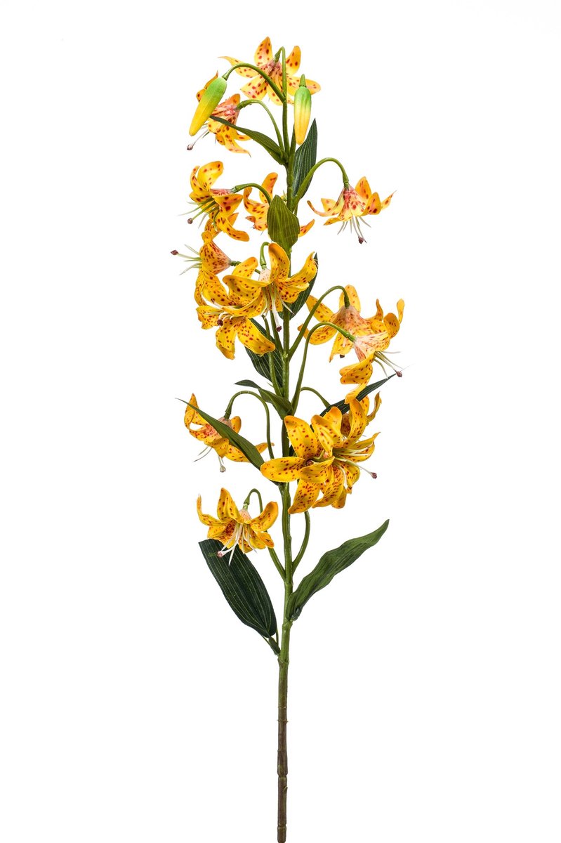 Emerald Kunstbloem Lelie 80cm geel - Kunstplant voor binnen