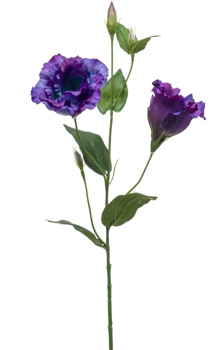 Emerald Kunstbloem Eustoma paars 60cm - Kunstplant voor binnen