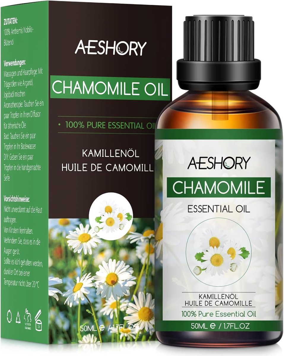 SnelShoppen - Chamille Essentiële Olie 50ML - Natuurlijke Aromatherapie Fragrance Oil voor Diffuser, Massage, Bad, Huidverzorging, Ontspanning, Soothi