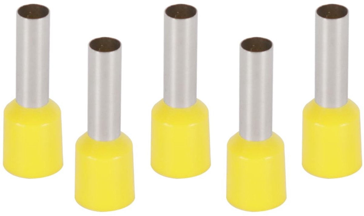 Set van 100 Geïsoleerde Ferrules 6 mm² x 12 mm - Ideaal voor Garages, Aansluitdozen en Werkplaatsen