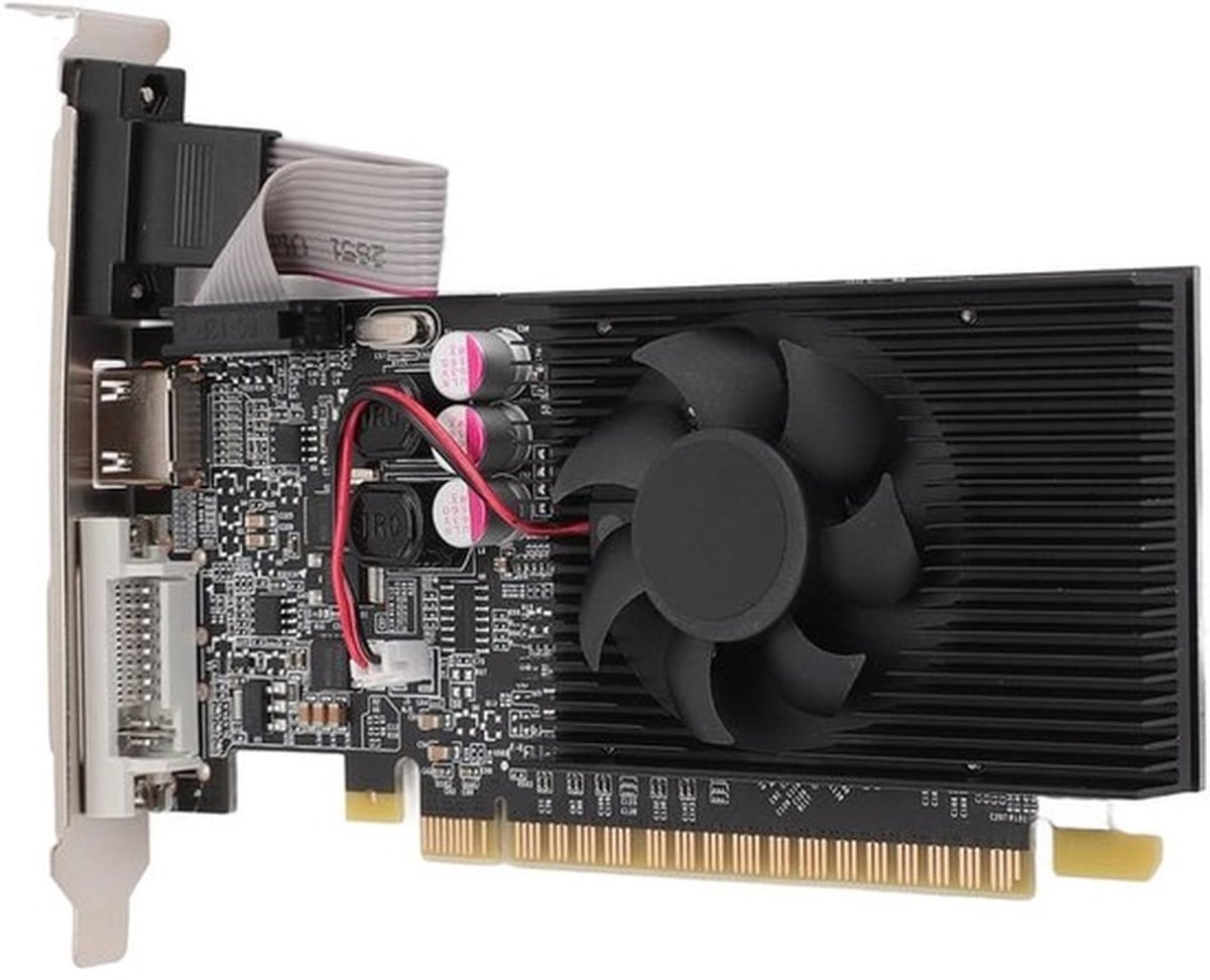 GT710 PCI E Grafische Kaart - 2 GB DDR3 - Krachtige prestaties - Desktopcomputer - HDMI DVI-poort - Geschikt voor Gaming - Model cici...