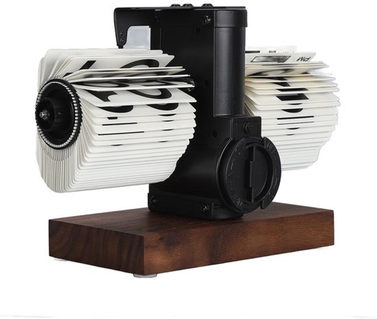 Retro Flipklok - Grote Cijfers - Automatisch Mechanisch - Zwart - Woonkamer Studeerkamer Kantoor - 304 Roestvrij Staal