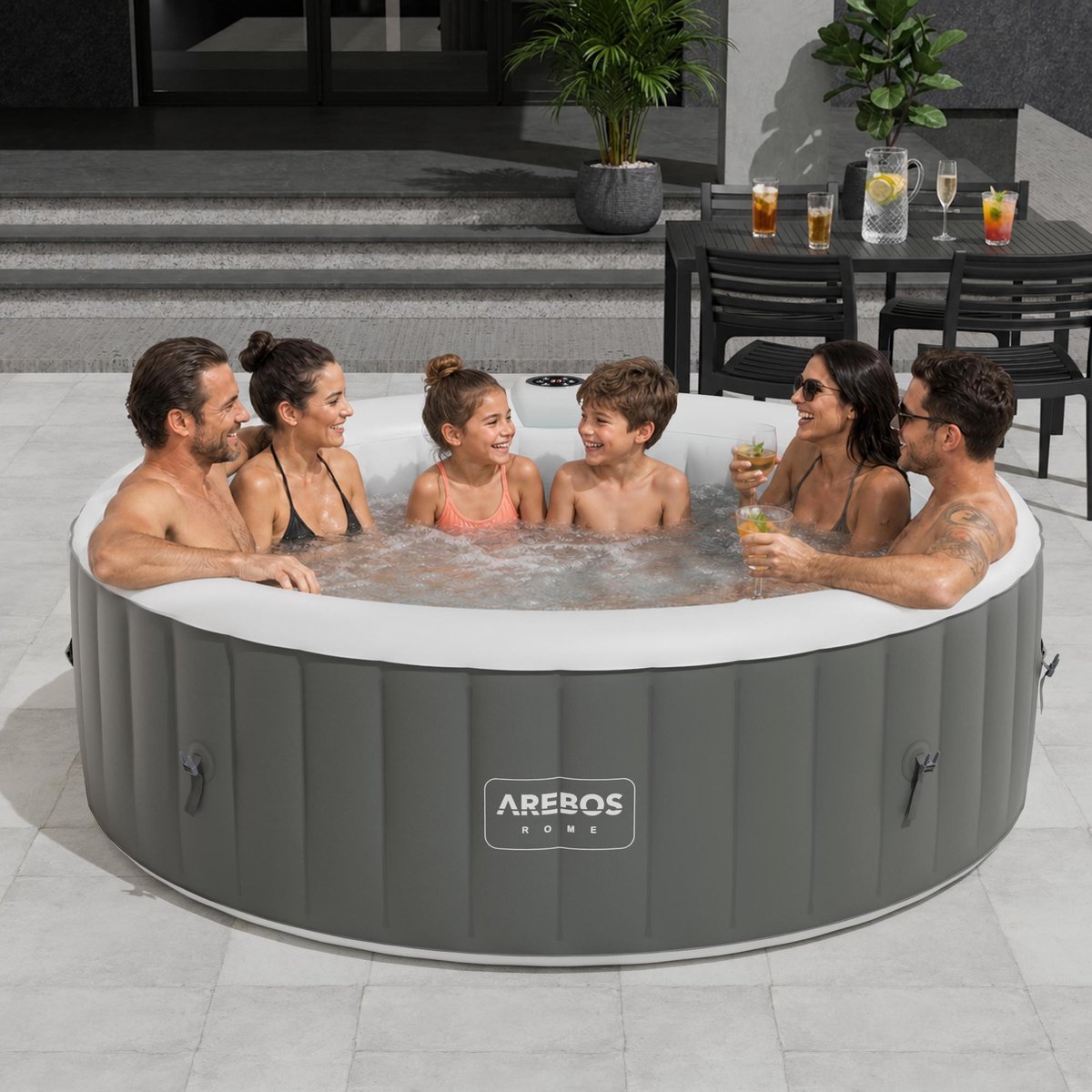 AREBOS Hottub voor Innen en Buiten - 6 Persoons - 130 - afbeelding 3