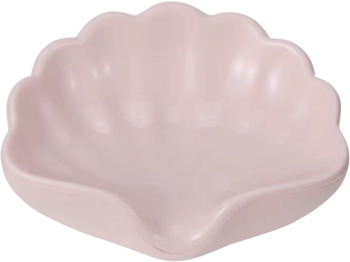 Zeephouder Schelpvorm – Zeepbakje met Drainage – Badkamer Zeepdoos voor Handzeep en Douche, Waterafvoerend Zeepbakje Accessoire - Roze