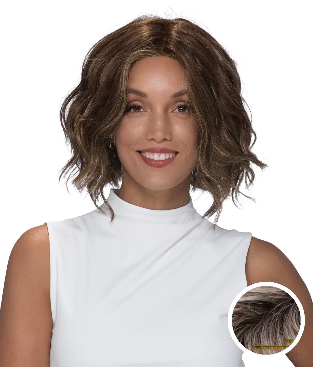 Estetica Designs Haven Synthetisch Haarwerk - Monofilament Top, Bruin, Kort