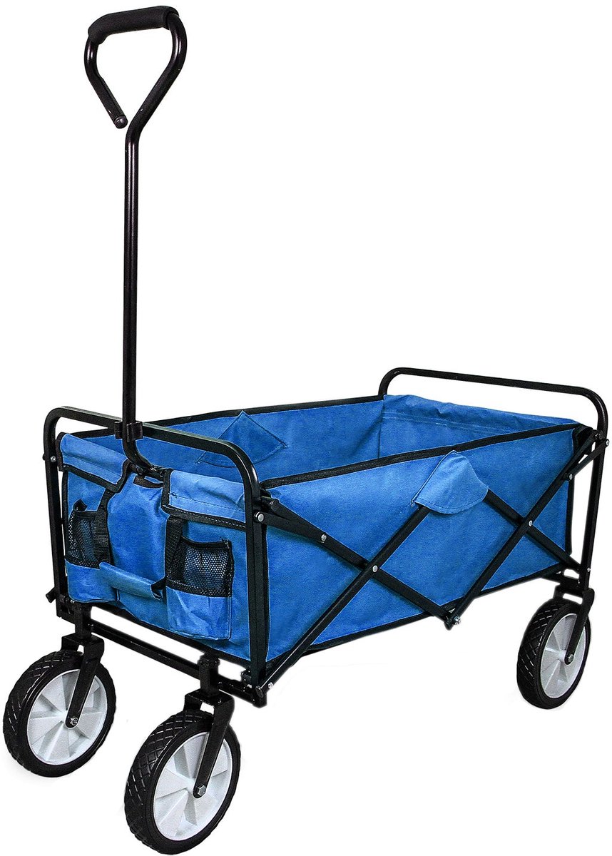 All-terrain festival- en stranddranktrolley - blauw - 98x113x53cm