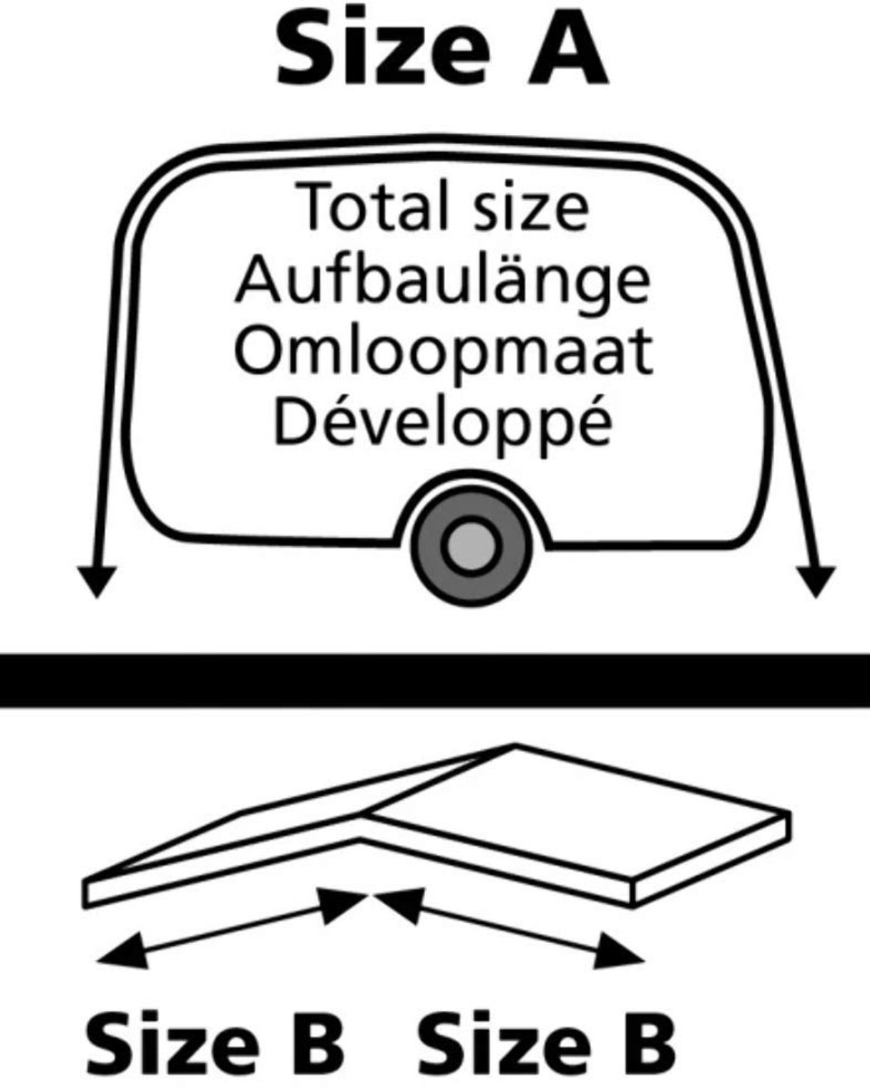 SnelShoppen - Combi Luifel Caravan/Voortent nr. 10 - Duurzaam Materiaal, Ideaal voor Camping, Tuin en Feesten, Ruimte voor 4-6 Personen, Grijs