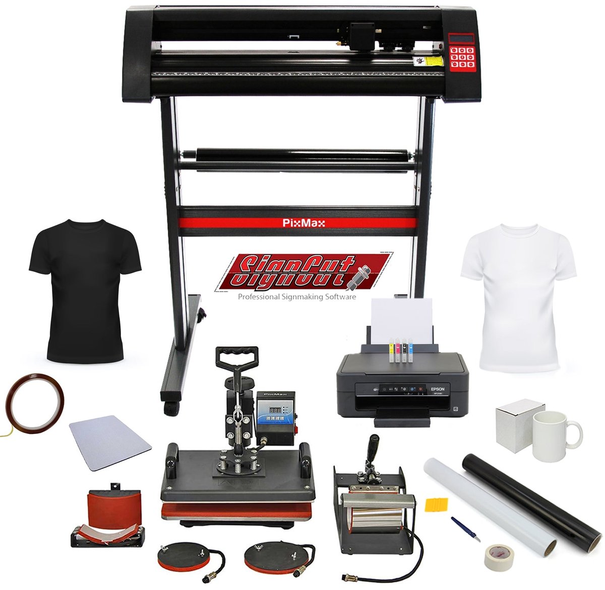 Da vinci 5-in-1 hittepers - zwart - 38x38 cm - vinyl & sublimatie set
