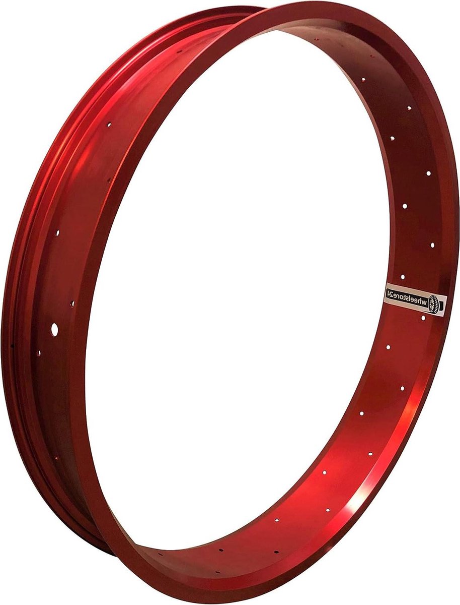 Fietsvelg - Aluminium velg - Fietsreparatie - Breed ontwerp - 24 inch - Rood geanodiseerd