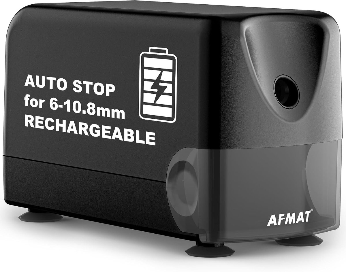 Automatische Elektrische Puntenslijper - Zwart - Oplaadbaar - Voor 6-11 mm Potloden - Voor School en Kantoor