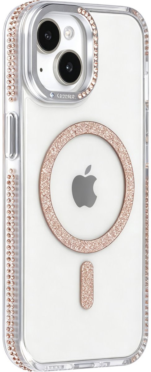 TUNIQ Backcover hoesje voor Apple iPhone 15 - Diamond MagSafe TPU+PC - Goud