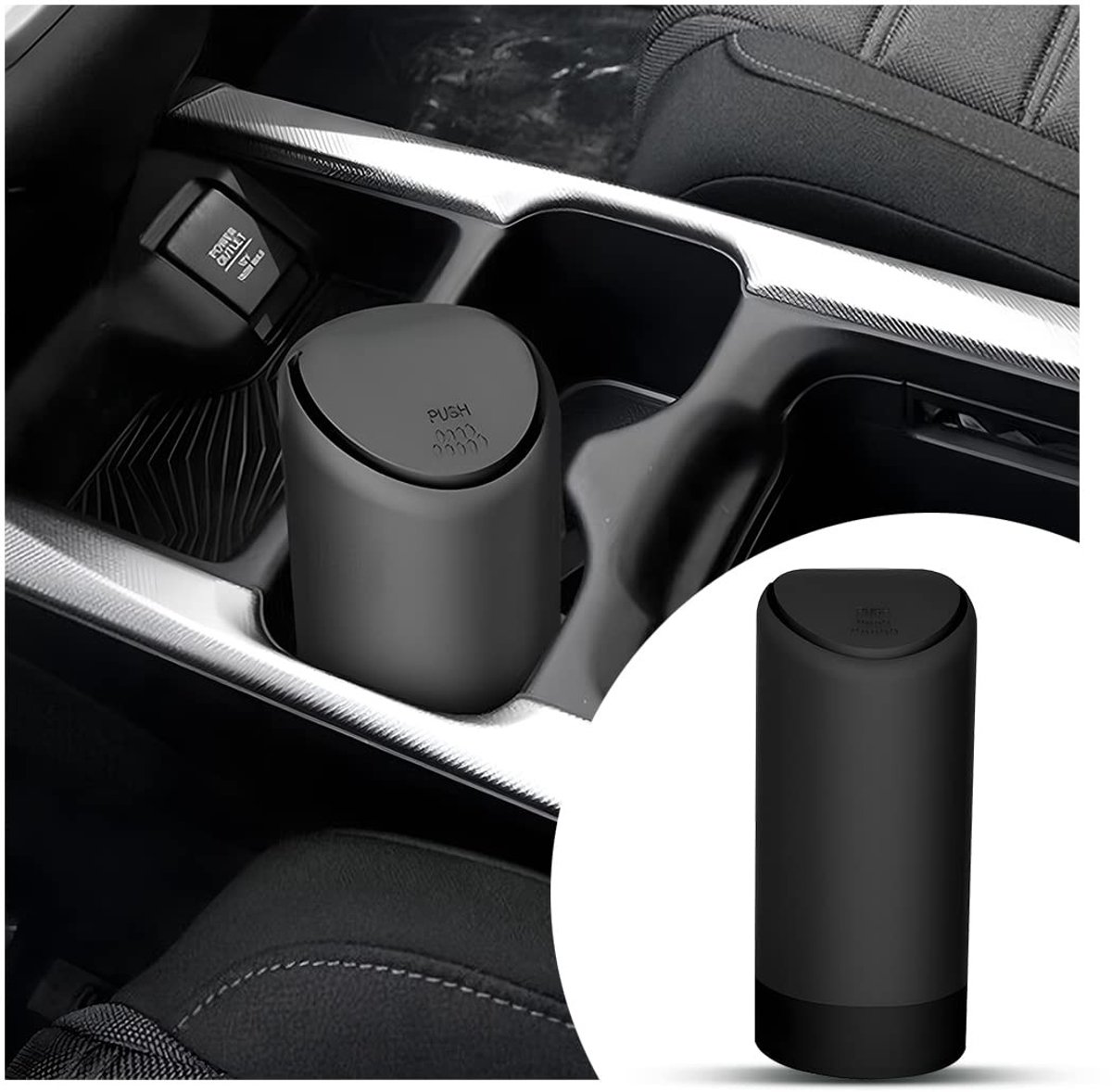 Mini Silicone Afvalbak voor Auto met Deksel - Waterdichte en Lekvrije Prullenbak voor Thuis, Kantoor en Keuken, Compact en Handig in Gebruik