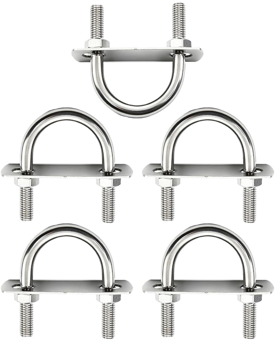 Solidchoice - 5 Stuks U-Beugels met Schroefdraad M6