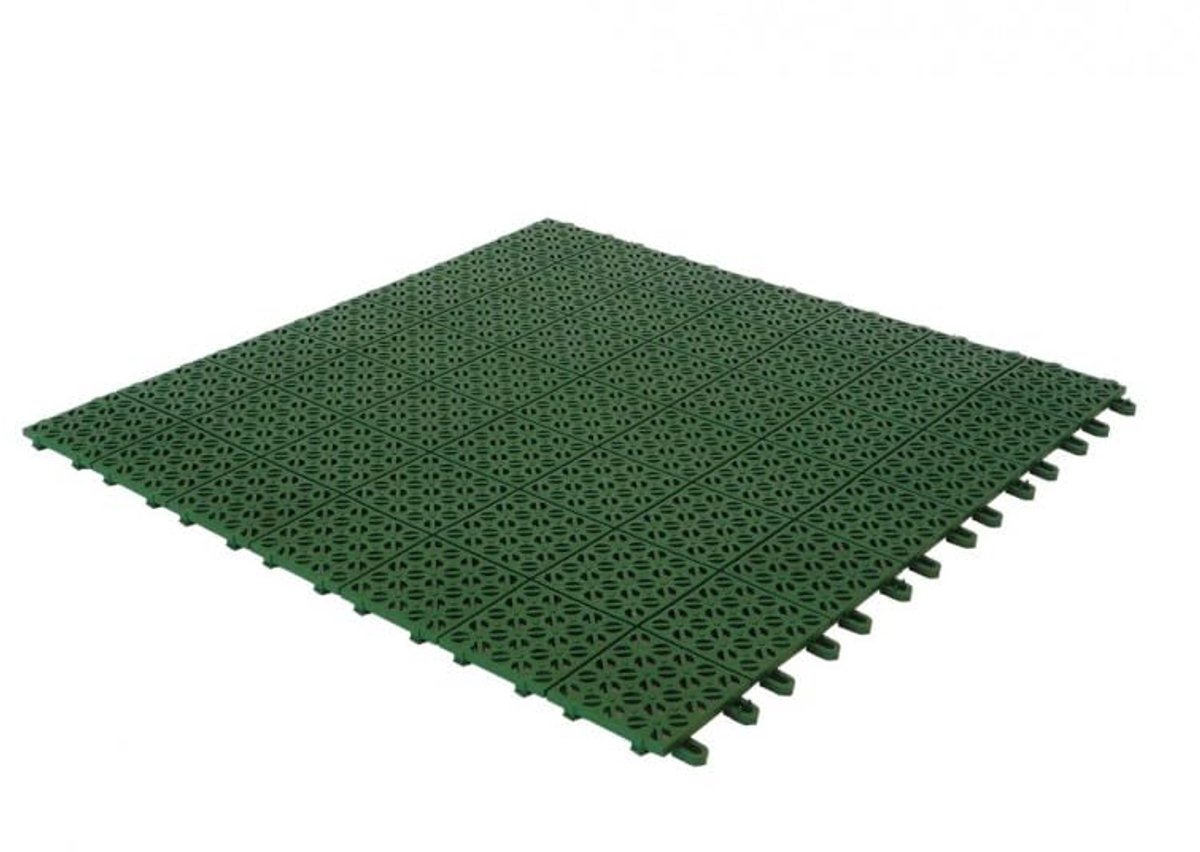 Solidchoice - Flexibele Kunststof Tegels voor Buiten - 55,5 x 55,5 cm, 110 stuks, Groen